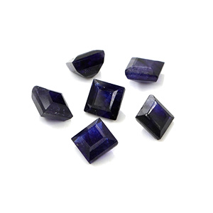 Saphirs bleus naturels de Bangkok, carrés calibrés de 5 mm, pierres précieuses de saphir bleu naturel facettées pour la création de bijoux - Product Image 5