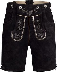 กางเกง2025เอวอคโทเบอร์เฟสต์ผ้าหนังกลับสีน้ำตาลบาวาเรียน้ำหนักเบาปรับแต่งได้สำหรับผู้ชาย - Product Image 4