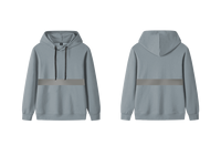 Sweat à capuche gris haute visibilité pour homme, respirant, séchage rapide, anti-rétrécissement, grande taille, avec bandes réfléchissantes, vêtement de travail de sécurité