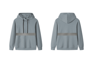 Sudadera con Capucha Personalizada para Hombre, Gris, de Alta Visibilidad, Transpirable, de Secado Rápido, Antiencogimiento, Talla Grande, con Rayas Reflectantes, Ropa de Trabajo de Seguridad, de Algodón - Product Image 5