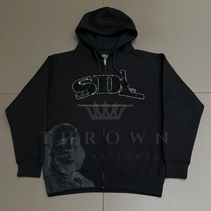 OEM Hot Sell 100% Cotton High Quality Winter Fleece Heavyweight Oversized Drop Shoulder Pullover Hoodie for Men - Product Image 2