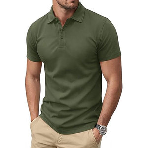 Men's for Shirts Short Sleeve Soft Cotton Anti-Wrinkle Front Print 3 Buttons <b>Classic</b> Fit Casual Performance Golf Shirts - Product Image 2