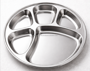 จานอาหารสแตนเลสแบบกำหนดเองสำหรับ OEM |   ถาดอาหารแบบหลายช่องสำหรับโรงเรียน - Product Image 3