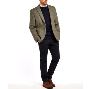 Custom Made Formal Winter Tweed Kilt <b>Jacket</b> for Men Woolen Tweed <b>Jackets</b> with Zipper Closure Plain Dyed and Custom Logo - Product Image 2