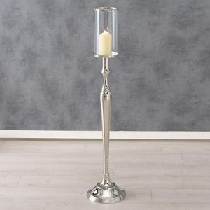 Silver Aluminium Pillar <b>Candle</b> Holder Handmade Customized Metal <b>Candle</b> Stand For Home & Event Decoration <b>Wedding</b> Centerpieces - Product Image 5