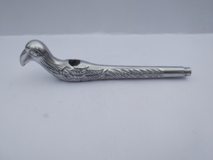 Pipe à fumer en métal en forme d'oiseau, sculpture animale sculptée, objet d'art de collection, pipe Medwakh gravée à la main - Product Image 1