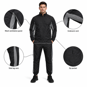 Wholesale OEM Men's <b>Nylon</b> Windbreaker Tracksuit Set Custom Zip Jacket <b>Track</b> <b>Pants</b> Sportswear Running Training Outdoor <b>Track</b> Suit - Product Image 6