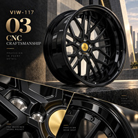 Jantes forgées 6061-T6 à dix rayons, finition noire brillante, concaves peu profondes, 18-22 pouces, 5x112 5x114.3 5x120 5x130 pour BMW Audi Mercedes-Benz