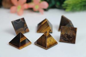 Pirámide de cristal Pirámide de ojo de tigre natural Piedra natural Piedras preciosas Curación Ágata Pirámides Mayorista - Product Image 4