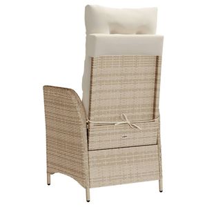 Sedia da Giardino Reclinabile in Rattan PE Beige Standard - Product Image 6