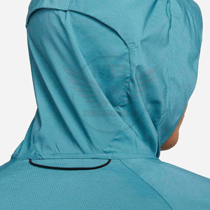 Veste coupe-vent en toile à capuche de haute qualité au meilleur prix de gros avec impression personnalisée du logo sur le devant, en nylon/polyester - Product Image 6