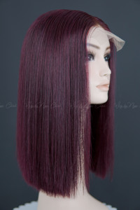 Nuevo estilo doble dibujado Virgen Fumi para corte Bob vino colorHair Bundle Vietnam hueso corto recto cabello humano tejido - Product Image 6