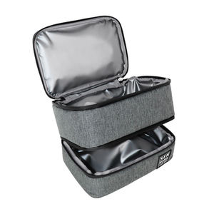 Neoprene Zipper Closure Handle Lunch Box Keep Cold Food Storage Sen Rong Insulated Cooler Bag Gray Cooler Bags - Product Image 3