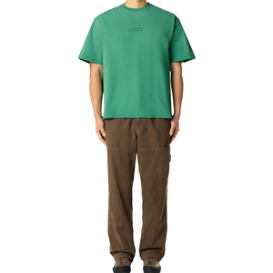 Camiseta de Hombre de Lujo, Impresa a Mano con Técnica de Pulverización, Algodón Orgánico, Prenda Premium, Estilo Urbano, Personalizable OEM - Product Image 1