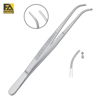 Pinces à pansements courbées à dents crantées pour la chirurgie générale, instrument chirurgical manuel certifié CE de classe I