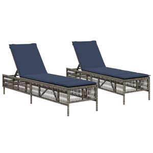 Chaise longue de patio grise - Product Image 2