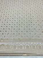 Tissu brodé SQ, tissu brodé floral, tissu brodé perlé, tissu brodé en mousseline, robe de soirée, boutique, vente en gros, exportation USA