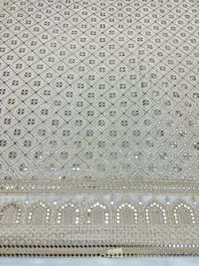 Tela de Lentejuelas Bordada de Lujo, Diseño de Ondas, Material de Encaje de Malla para Vestidos de Noche, Vestidos de Novia y Prendas de Alta Costura - Product Image 5