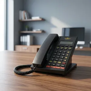 Teléfono de Escritorio de Plástico Negro, Portátil, para Hoteles - Product Image 6