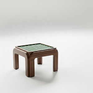 Contemporary <b>Side</b> <b>table</b> & Coffee <b>Table</b> with solid wood base and Tile Top - Product Image 5