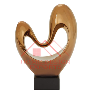 Sculpture en métal aluminium finition dorée antique pour la décoration de la maison, du bureau ou de la table basse - Product Image 6