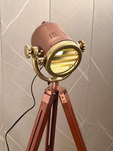 CH Antique <b>Nautical</b> Wooden Floor <b>Lamp</b> Handmade Polished Tripod Lighting Spot Light Home Decorative Gift From Calvin Handicraft - Product Image 4