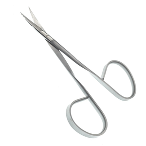 Ciseaux à ruban Iris 4 pouces, courbés, en acier inoxydable chirurgical, instrument de dissection ophtalmique fin et délicat, micro-outil de coupe - Product Image 3