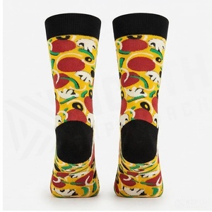 Calcetines con estampado de pizza para adultos, calcetines informales transpirables de punto, calcetines estampados de estilo veraniego - Product Image 2