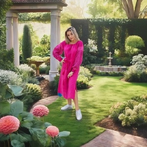 Vestido Boho Chic de Moda con Bordado Ucraniano, Caftán de Lino Bordado, Vestido Bohemio, Vestido de Lino de Talla Grande - Product Image 3