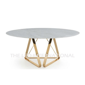 Nuevas Llegadas: Muebles de Sala de Estar de Alta Gama con Cubierta de Acero Inoxidable y Mármol, Mesa de Centro Geométrica Chapada en Oro - Product Image 5