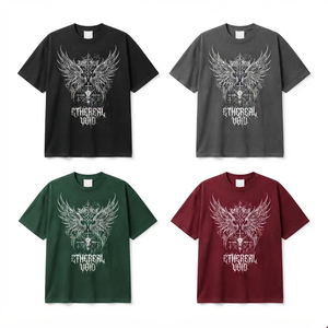 T-shirt personnalisé avec impression DTF photo, logo sur le devant, graphisme personnalisé, jersey 240 grammes, coupe oversize, vêtement décontracté et tendance - Product Image 2