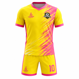 Ensemble de maillots de football personnalisés de haute qualité pour hommes et garçons, respirant, vêtements de sport d'équipe, chemise à manches courtes, shorts, kit de club - Product Image 1