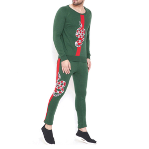 Conjunto Deportivo de Manga Larga para Hombre, con Logotipo Personalizado Impreso en Verde y Rojo en Contraste, el Mejor Producto al por Mayor de 2026 - Product Image 1