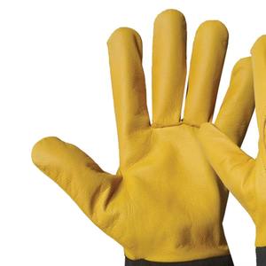 Gants de soudage multi-usages TIG résistants à la chaleur en cuir de chèvre non doublé, gants de travail de sécurité en cuir de vachette pleine fleur - Product Image 3