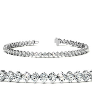 Tendy 18k 14k 9k Gold Lab Diamond Fashion Jewelry Tennis Chain SOLID Gold Round Tennis <b>Bracelet</b> With 4.5CT Diamond <b>Bracelets</b> - Product Image 5