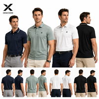 Polos Promocionales Corporativos para Hombre X Sports City, Tejidos con Estampado, Transpirables, Mezcla de Spandex/Algodón, Antiarrugas, para Oficina, Cuatro Estaciones