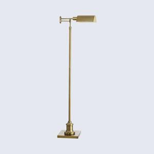 Lampe de sol design haut de gamme avec base en marbre et cadre doré pour intérieurs de luxe - Product Image 5