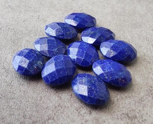 Pierre précieuse naturelle en lapis-lazuli, forme ovale, taille briolette, calibrée, pour bijoux - Product Image 1