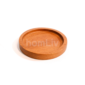 OEM Natural Eco Friendly Aleta Teak Wood Drink Coaster Sustainable Food Safe No Paint and Varnish Halal Customized Kitchen - Product Image 3