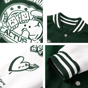Chaqueta Varsity de Béisbol Personalizada para Hombre, con Bordado Chenille, Cuello Alto, Invierno, 100% Poliéster, Resistente al Viento - Product Image 6