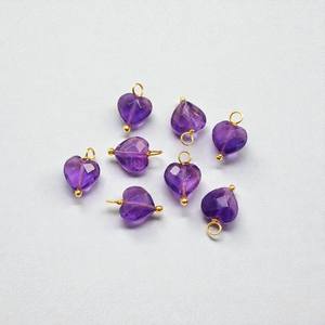 Pendentif Breloque Cœur en Argent 925 avec Améthyste Enveloppée de Fil – Bijoux Artisanaux en Gros - Product Image 2