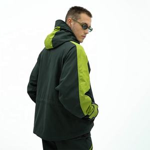 Conjunto Deportivo para Hombre con Bloques de Color, Chaqueta con Capucha y Cremallera Completa, Pantalones Deportivos, Impermeable, de Poliéster, para Invierno - Product Image 2