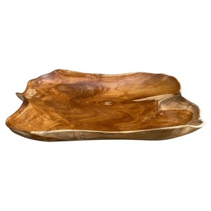 Handcrafted Teak <b>Wood</b> Bowl Wholesale | Artisan Carved Serving Bowl India - Product Image 1
