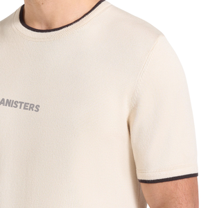 T-shirts pour hommes à col rond et manches courtes, avec bordure contrastante sur le col et les poignets, petit imprimé sur la poitrine, coupe classique, vente en gros, personnalisation OEM, en jersey de coton - Product Image 6