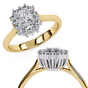 แหวนหมั้นเพชรทรงรัศมี 0.5 กะรัต เพชรเลี้ยงในห้องปฏิบัติการ ขายดี ทอง 14K พร้อมใบรับรอง IGI VS1 E เหมาะสำหรับวันครบรอบแต่งงาน - Product Image 2