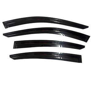 Viseras Transparentes Delgadas de Acrílico Negro para Ventanas de BMW Serie 7 F01 SWB (2008-2015), Juego de 4 Piezas con Cinta 3M - Product Image 1