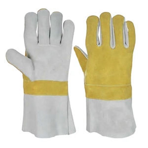 Gants de soudage en cuir de vachette pleine fleur certifiés CE CAT II avec doublure polaire intégrale, manchette de sécurité, résistants à la chaleur et robustes - Product Image 4