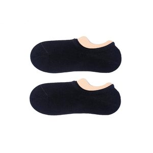 Men's Seamless Black <b>No</b>-<b>Show</b> <b>Socks</b> Breathable Knitted Spandex/Polyester/Cotton Eco-Friendly Quick Dry Summer Daily - Product Image 1