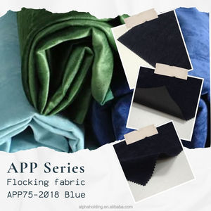 ปรับแต่งผ้าเรยอนทอแบบมีลายด้านหลัง APP ขนาด 54 นิ้ว ผ้าโพลีเอสเตอร์คุณภาพสูงแบบฟล็อกกิ้ง รุ่น APP75-2018 สีน้ำเงิน - Product Image 2
