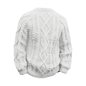 Pull-over en tricot épais pour homme, coupe décontractée, automne, 100% coton, séchage rapide, vente en gros, marque privée, OEM, ODM, usine - Product Image 4